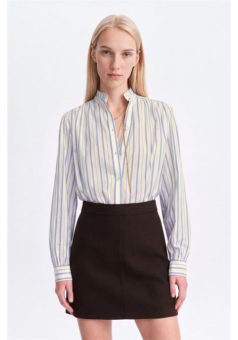 Vanessa Bruno Hilda Blouse in Dobby Cotton Ecru and Blue Women's Vanessa Bruno |  | 6HVA23-V09918088